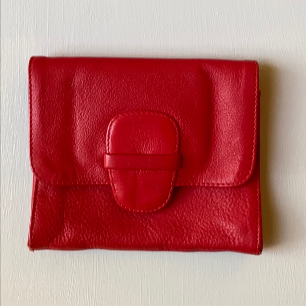 Red Leather Kenneth Cole mini clutch